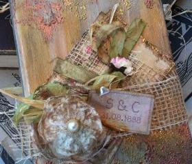 Wedding Guest Book - Shabby chic style -Custom
