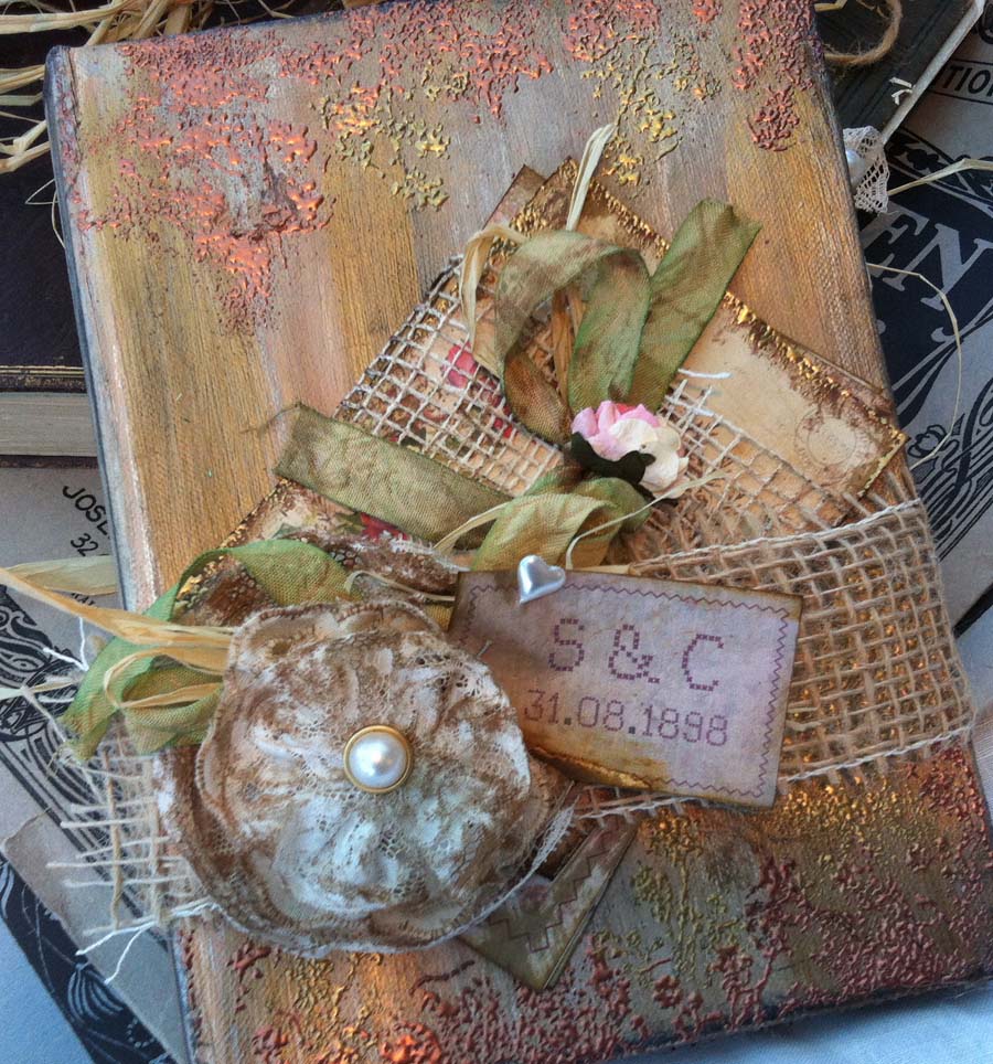 wedding guest book shabby chic style custom on luulla wedding guest book shabby chic style custom on luulla